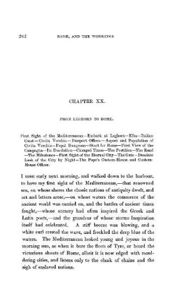 CHAPTER XX. - FROM LEGHORN TO ROME - CIVITA VECCHIA,