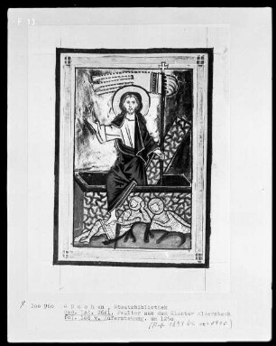 Psalterium mit Kalendarium aus Aldersbach — Die Auferstehung Christi, Folio 106verso