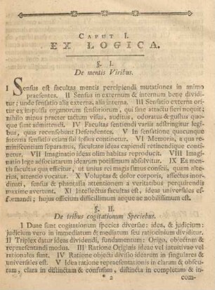 Caput I. Ex logica.