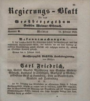 Nr. 6 : 12. Februar 1842