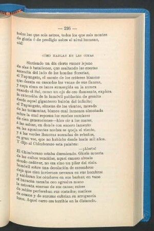 Cómo hablan en las cimas