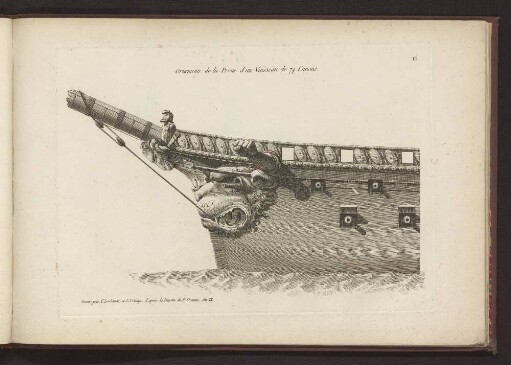 Ornements de la Proue d'un Vaisseau de 74 Canons.
