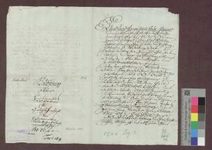 Mehrere Einwohner von Kaltenbach verkaufen der badischen Landesadministration 10 Jauchert Wald um 70 Gulden.