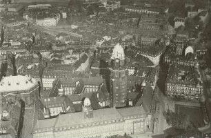 Dresden: Altstadtkern von Süden. Luftbild-Schrägaufnahme