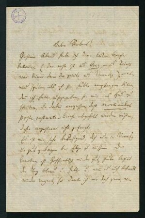 Brief vom 16. Oct. 1870