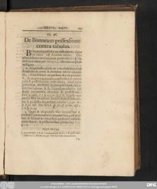 Tit. IV. De Bonorum possessione contra tabulas.