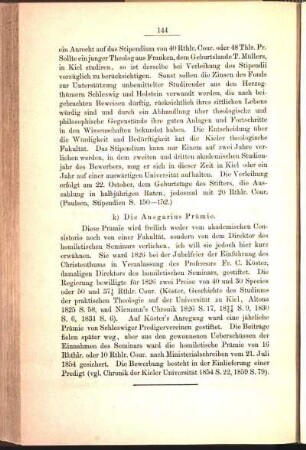 k) Die Ansgarius Prämie.