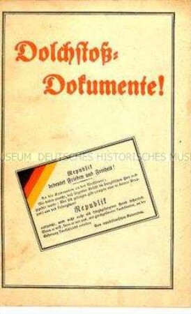 Nationalsozialistische Propagandaschrift über die Novemberrevolution