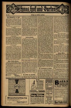 Vierte Ausgabe vom Sonntag, den 12. April 1931.