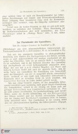 21: Zur Photochemie des Cyansilbers