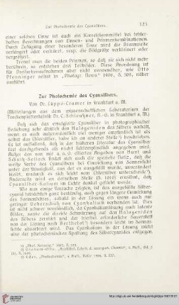 21: Zur Photochemie des Cyansilbers