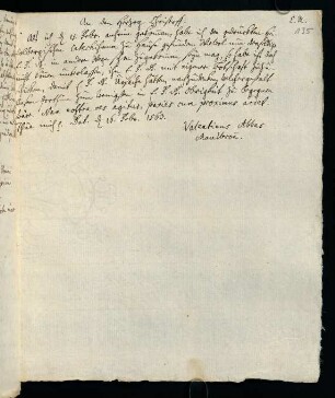 135r-135v, Valentinus Abbas Maulbronn