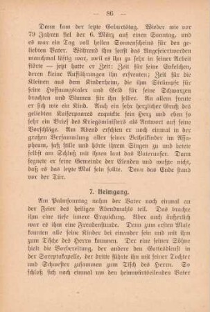 7. Heimgang