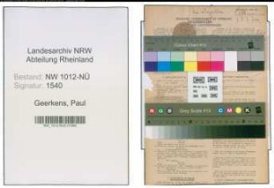 Entnazifizierung Paul Geerkens , geb. 08.04.1908 (Baecker)