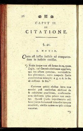 Caput II. De Citatione.