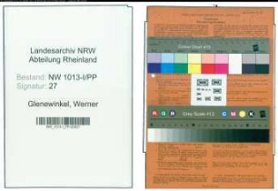 Entnazifizierung Werner Glenewinkel , geb. 16.10.1917 (Textilkaufmann)