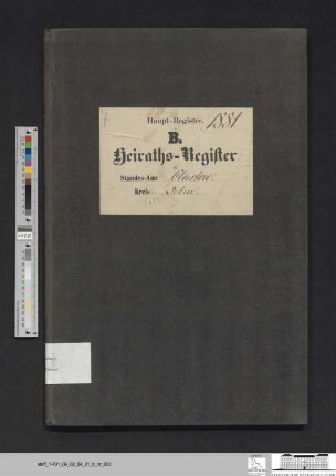 Heiratsregister Kliestow 1881