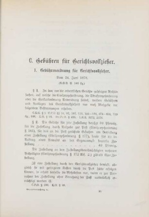 C. Gebühren für Gerichtsvollzieher