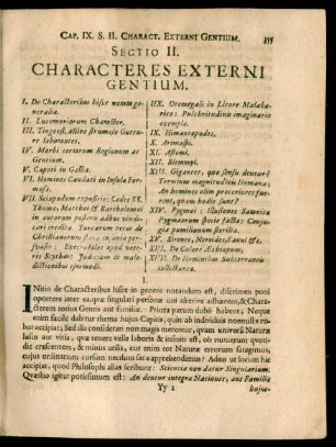 Sectio II. Characteres Externi Gentium.