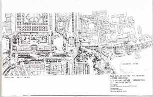 Hansjakob, Gottfried; München, Englischer Garten; Altstadtring, Königinstraße, Hofgarten, Finanzgarten, Englischer Garten, Staatskanzlei, Haus der Kunst, Prinz Carl Palais - Freiflächengestaltungsplan, 'Aufwertung des Bereiches unterer Hofgarten, Altstadtring Nordost, Königinstraße bis Englischer Garten'