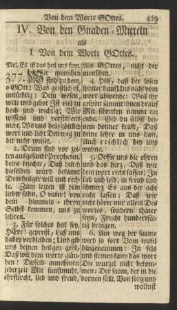 IV. Von den Gnaden-Mitteln ...