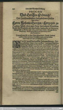 Process Und Gerichts-Ordnung