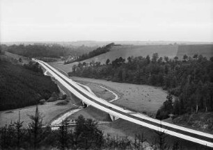 Triebischtal bei Tanneberg, Reichsautobahn mit Triebischunterführung, Blick in Richtung Chemnitz