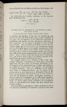 On the laws of equilibrium and motion of solid and fluid bodies.