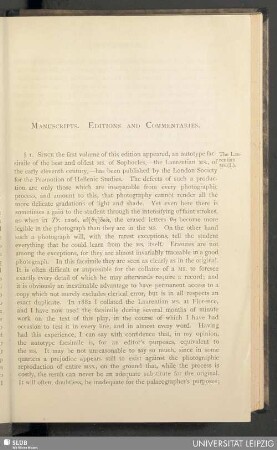 Manuscripts, Editions And Commentaries