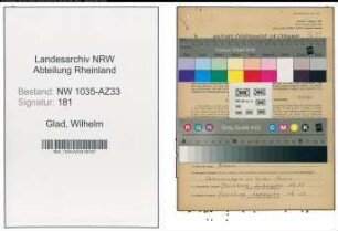 Entnazifizierung Wilhelm Glod , geb. 27.05.1906 (Bergmann)
