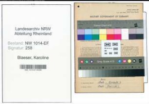 Entnazifizierung Karoline Blaeser , geb. 05.05.1904 ()