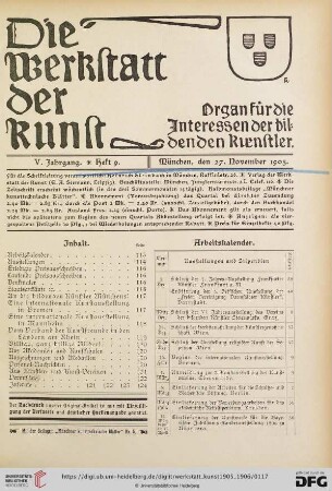 Inhalt / Arbeitskalender / Geplante Ausstellungen / Eröffnete Ausstellungen / Erledigte Preisausschreiben / Laufende Preisausschreiben / Denkmäler / Staatsankäufe etc.
