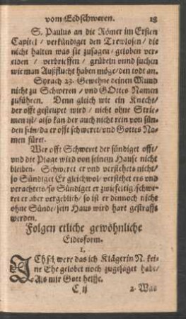 Folgen etliche gewöhnlich Eidesform.