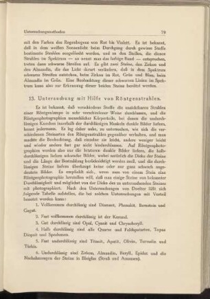 13. Untersuchung mit Hilfe von Röntgenstrahlen.