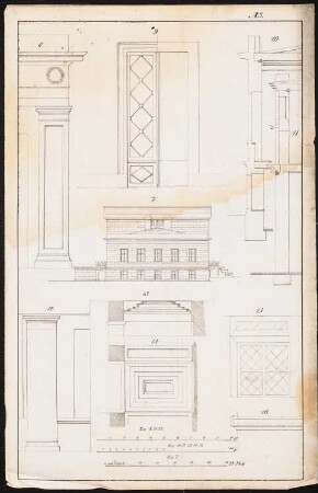 Architekton. Entwürfe aus d. Gebiete d. landwirtschaftl. und ländlichen Baukunst, H.1, Breslau: Ansicht und Details
