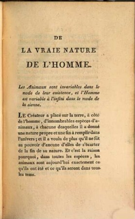 De L' Économie Politique Et Morale De L'Espèce Humaine, 1