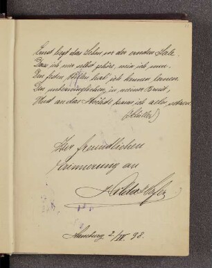 Hilda Hofer. – Hamburg, 02.04.1898