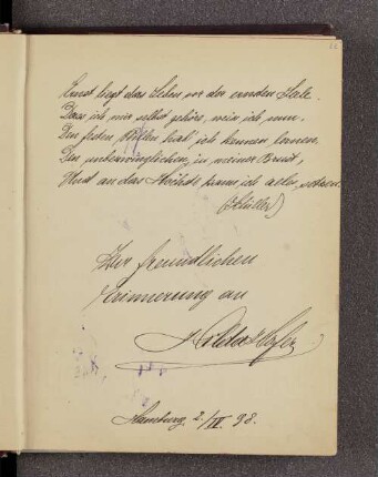 Hilda Hofer. – Hamburg, 02.04.1898