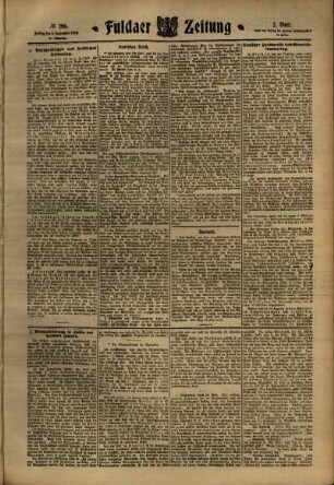 Zweite Ausgabe vom Freitag, den 09. September 1910.