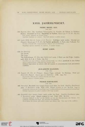XVIII. Jahrhundert (Nr. 676-825)