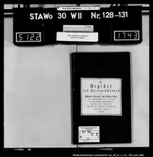 Zivilstandsregister Billerbeck (Kanton Gandersheim)