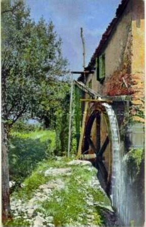 Ansicht einer Wassermühle