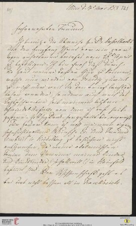 Brief von Joseph von Hammer-Purgstall an Friedrich Creuzer