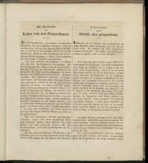 Die Geschichte der Lehre von den Proportionen.