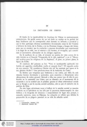 IV. La imitación de Christo