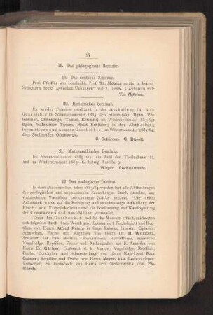 18. Das pädagogische Seminar.
