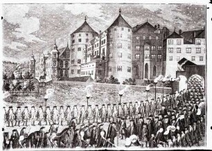 Leiche der Herzogin Sophie Dorothee 1698 und Altes Schloß