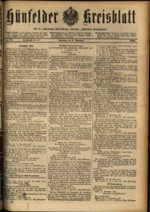 Ausgabe vom Dienstag, den 21. November 1916.