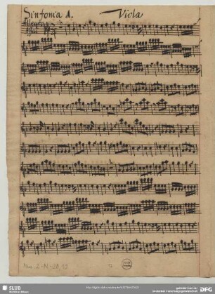 Anonymus, Sinfonien, F-Dur