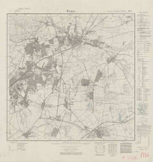 3347 Bernau bei Berlin, Meßtischblatt (4cm - Karte)